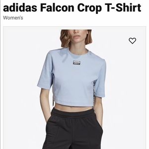 Baby blue adidas crop top
